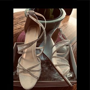 Silver Wedge Sandals